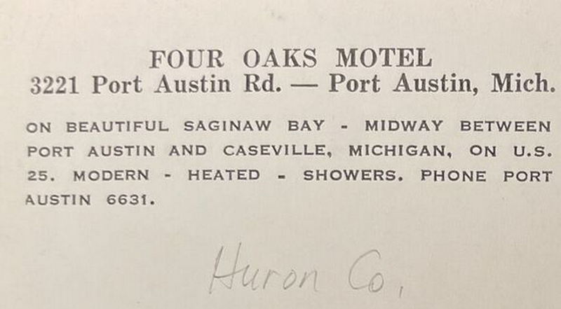 Oak Beach Resort (Four Oaks Motel) - Vintage Postcard